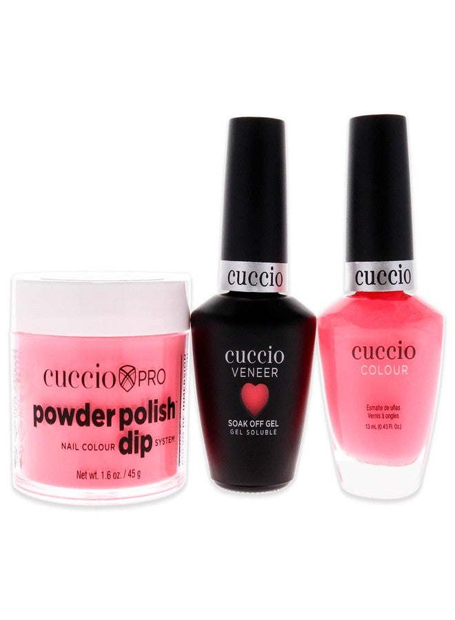 Cuccio Colour Matchmakers Plus Nail Dip - Matching Mani-Pedi With Flawless Coordination - A Color Lacquer And Color Veneer Gel Polish In The Same Color - Livin' On A Prayer - Large - 3 Pc Kit - Image 2