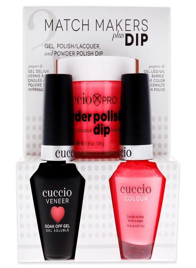 Cuccio Colour Matchmakers Plus Nail Dip - Matching Mani-Pedi With Flawless Coordination - A Color Lacquer And Color Veneer Gel Polish In The Same Color - Livin' On A Prayer - Large - 3 Pc Kit - Image 5