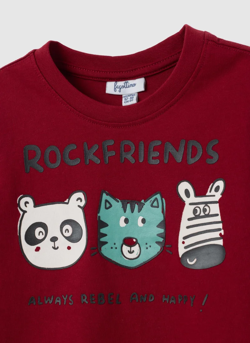او في اس BABY SWEATER IN PURE RED COTTON REGULAR FIT