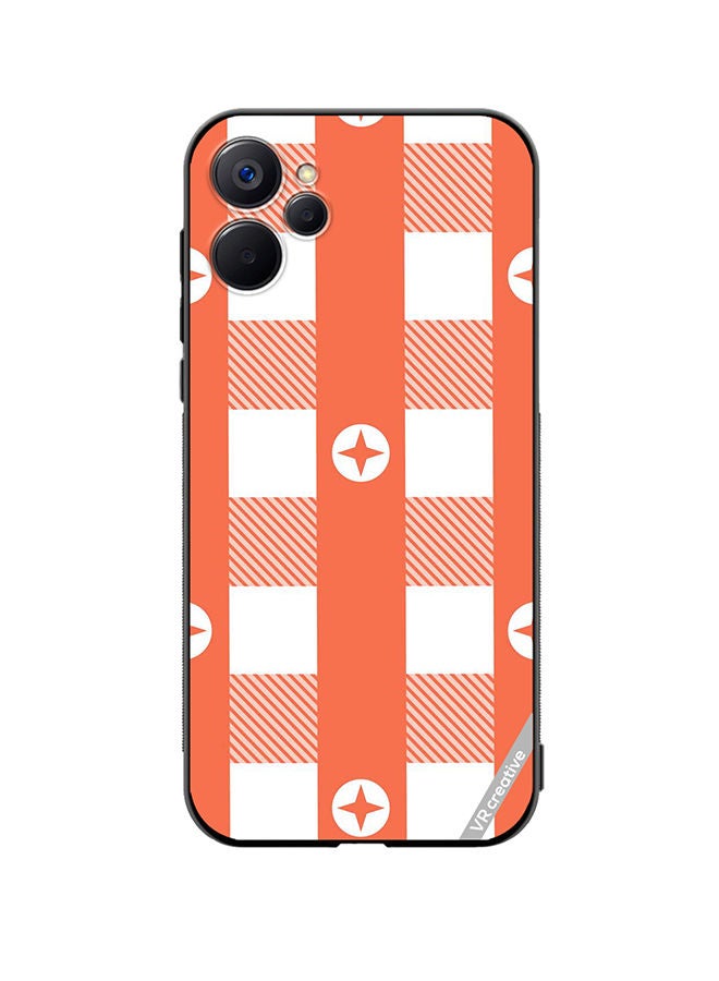 VR CREATIVE Protective Case Cover For Realme 9i 5G Gingham Red Design Multicolour - Image 1