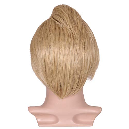 ColorGround Mens Short Blonde Bald Cosplay Wig with Eye Mask - Image 4