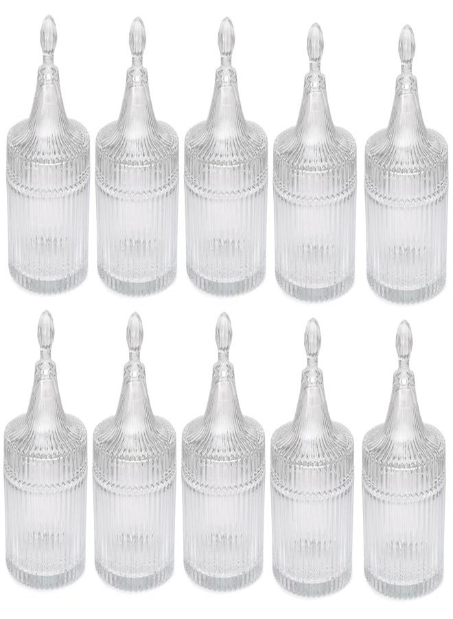 1st Time Stylish & Clear Candy Jar for Candy, Cookies, Dishes and Biscuit, Pack of 10, 300 Ml, 10 X 10 X 12 CM - Image 1