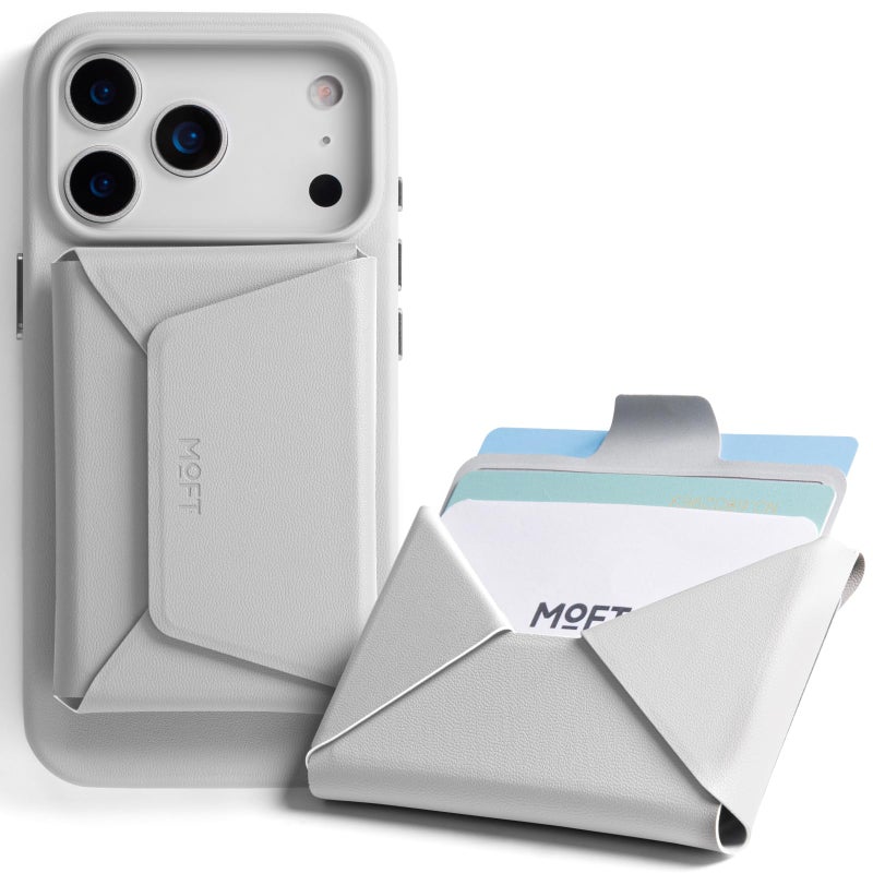 MOFT Magsafe Wallet, Slim Magnetic 8 - Card Holder, Snap Field Wallet with Pull to Access Design, RFID Blocking, MOVAS Veagn Leather Minimalist Travel Wallets for Men & Women, Misty Cove - Image 1