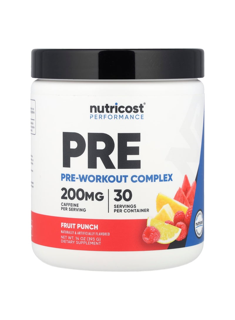 Performance, Pre-Workout Complex, Fruit Punch, 14 oz (393 g)