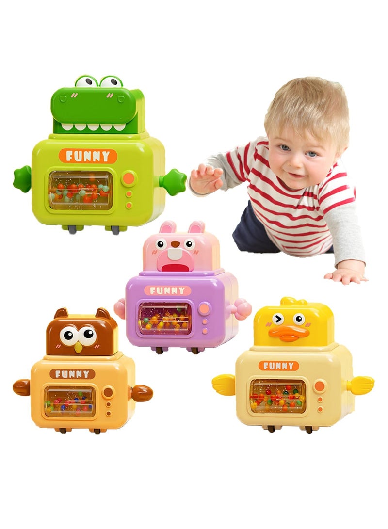 KASTWAVE 4 عبوة سيارات ضغط وانطلاق، مجموعة سيارات سحب للخلف، سيارات حيوانات للأطفال، ألعاب دفع وانطلاق للأطفال، مجموعة مركبات لعب للأطفال من سن 1-3 أولاد وبنات - Image 1