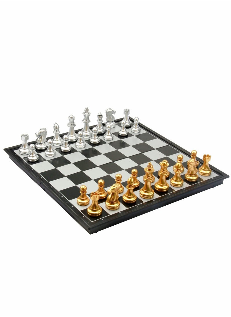 Magnetic Travel Chess Set - 12" Folding Portable Chess Board Game for Kids and Adults, Perfect Gift for Chess Lovers on the Go  - Image 1