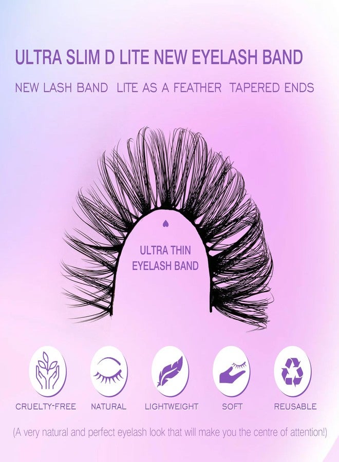Royaomis D Curl Cat Eye lashes Wispy Russian Strip Lashes that Look Like Extensions 8D False Eyelashes Natural Look Pack 10 Pairs (RM-39) - Image 4