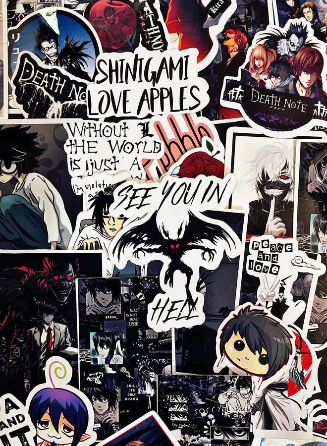 Sticker Fever مجموعة ملصقات فينيل 3M من Sticker Fever، تحتوي على 40 ملصقًا من مجموعة Death Note لمحبي الأنمي، تتضمن شخصيات لايت ياغامي/إل/ريوك، إلخ. (40) - Image 2