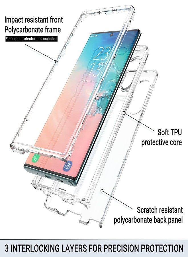 ULAK Galaxy Note 10 Case, Heavy Duty Shockproof Rugged Protection Case Transparent Soft TPU Protective Cover for Samsung Galaxy Note 10 6.3 inch (2019) Without Screen Protector, Crystal Clear - Image 4