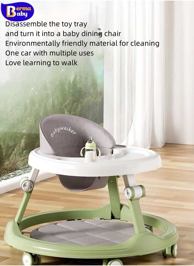 Berma Baby Baby Walker  Foldable Baby Walker with Wheels  Adjustable Heights Walker for Baby Infant Toddler Walker with Foot Pads Anti-Fall Baby Walkers and Activity Center for Boys Girls 7-18 Months  - Image 3