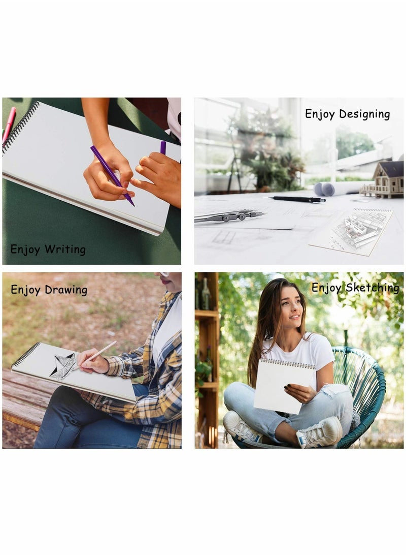 SYOSI - Sketchbook A4 Sketch Book Drawing Pad with 60 Pages 30 Sheets Sketch Pad Spiral Bound Kraft Cover Hardback Art Book 2 Pack - Image 1