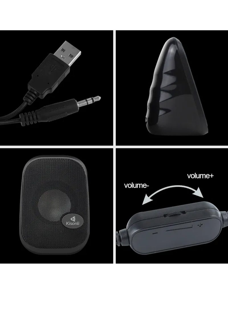 Kisonli - KS-09 Computer Speakers 2 Inch Fashionable Audio Speakers for Desktop - Image 1