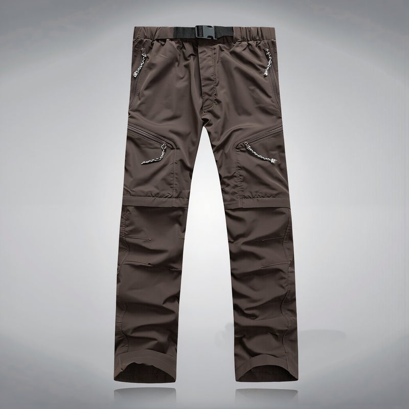 Upgraded Quick Dry Hiking Pants Water Stain Resistant Wrinkle Free Unisex Brown S - Image 5