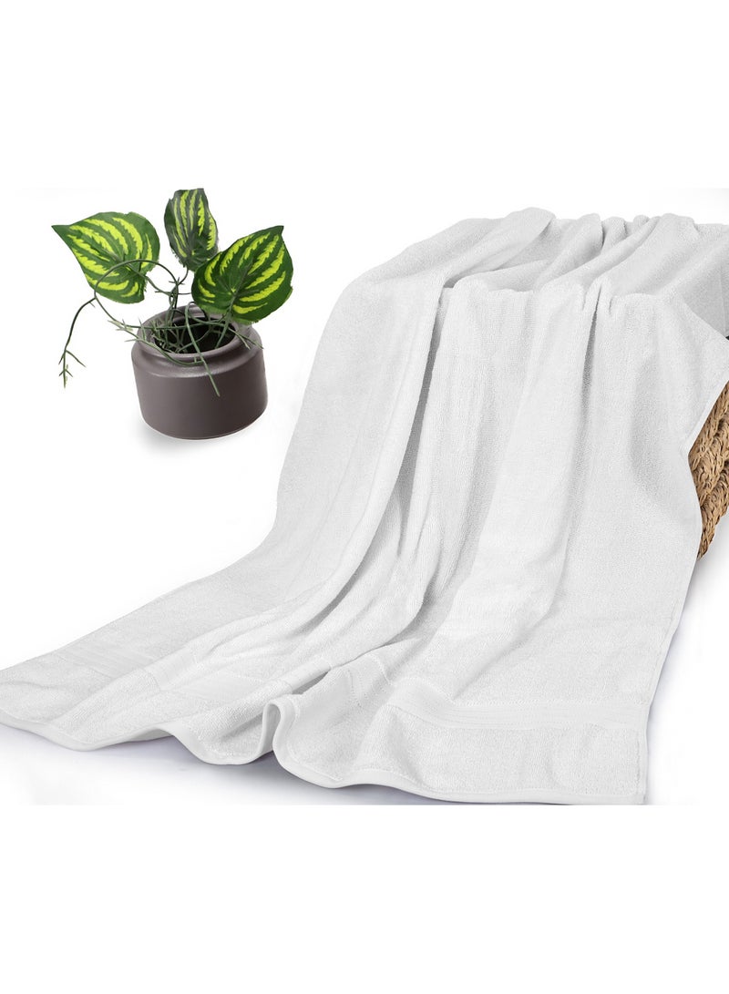 Bliss Casa Bliss Casa Luxurious Jumbo Bath Sheet 35 x 70 Inch (2 Pack) - 550 GSM 100% Cotton 20/D Highly Absorbent and Quick Dry Hotel Bath Sheet Set  - Image 2