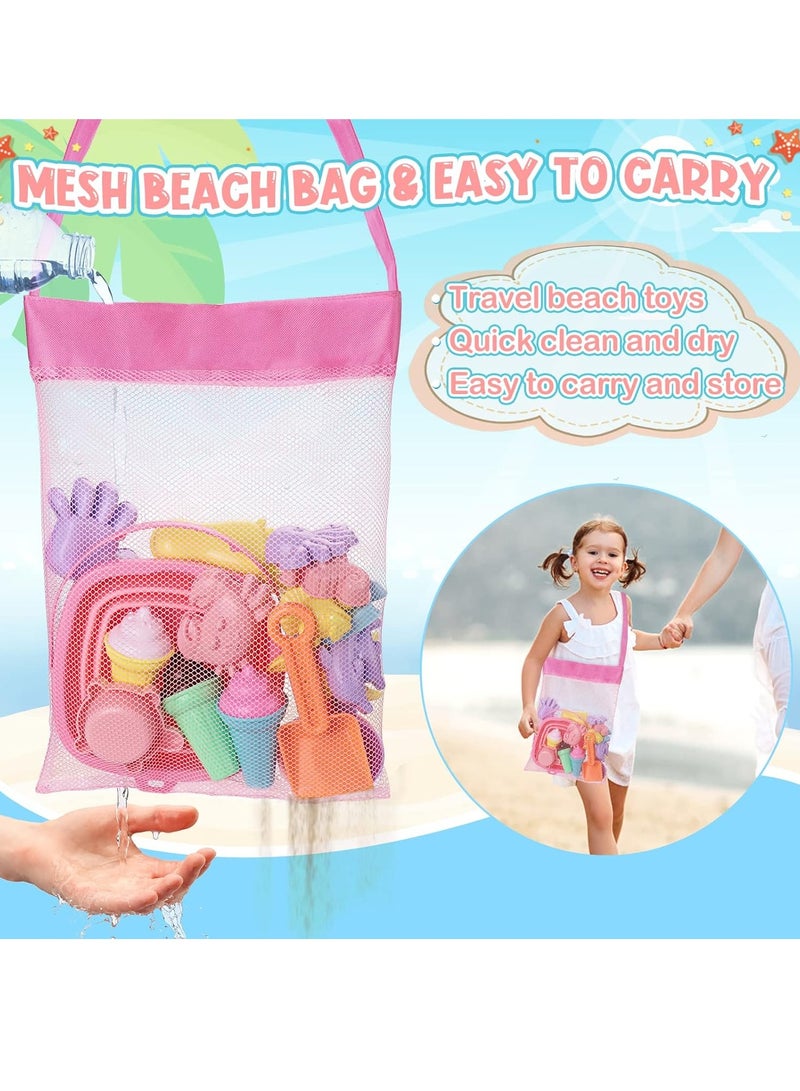 CUNUUDOOL Beach Toys, Ice Cream Sand Toys for Toddlers, with Collapsible Bucket and Shovels for Kids with Bag, Travel Toys for Boys Baby Girls Age 3 4 5 6 7 8+ - Image 3