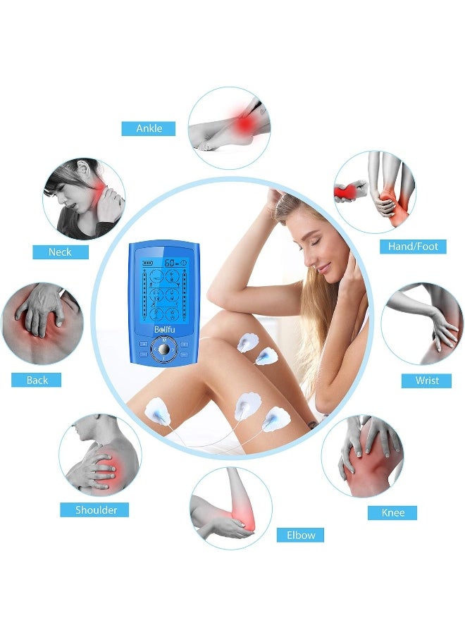 Belifu Belifu Dual Channel TENS EMS Unit 24 Modes Muscle Stimulator for Pain Relief Therapy  - Image 2