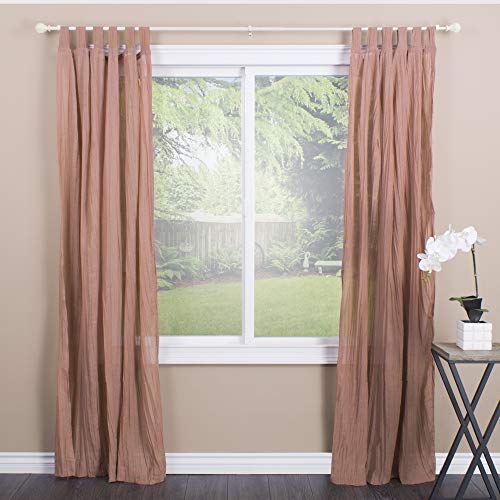 Decopolitan - 29992-26DW Leaf Ball 5/8" Curtain Rod Set, 26 to 48 Inches, Distressed Ivory - Image 3