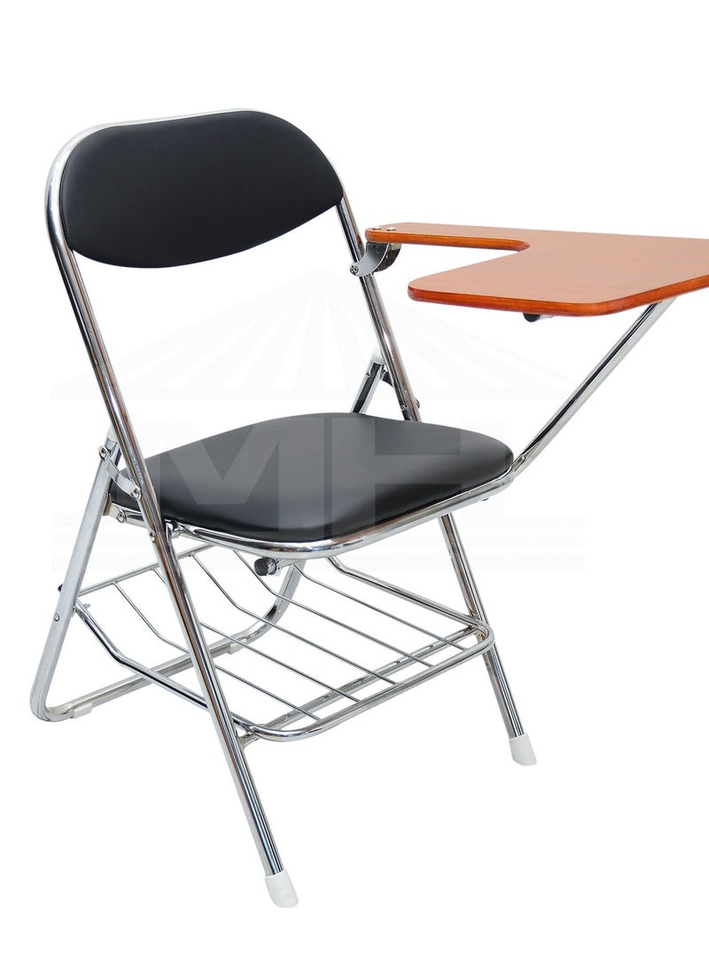 Multi Home Furniture Multi Home Furniture MH-FX107 Study Chair & Metal Folding Student Chair With Writing Pad For Work From Home, Study Purpose, Homework Chair, Learning Chair, Classroom Black  - Image 1