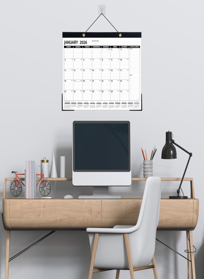 BowCuk 2026-2027 Desk Calendar, Medium, Black - Image 2