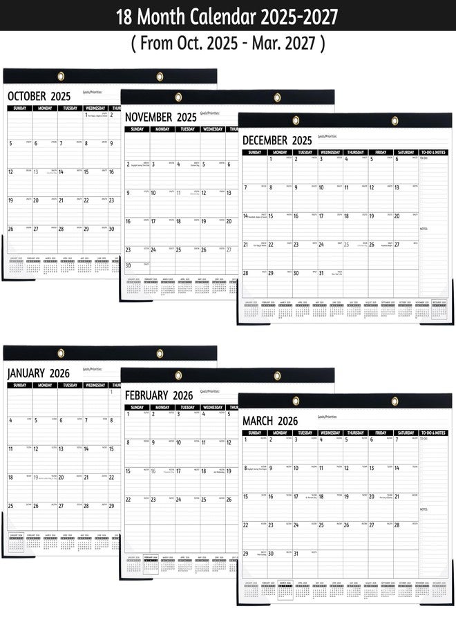 BowCuk 2026-2027 Desk Calendar, Medium, Black - Image 3