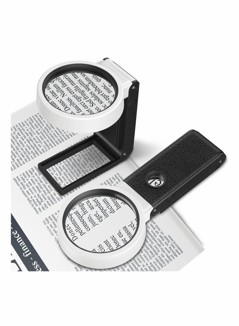 Excefore Magnifying Glass Magnifier with Light - USB Power Standing 25X 8X Magnifying Tools - Handheld LED Illuminated Magnifier for Macular Degeneration Seniors Read Inspection Coins Jewelry Exploring - Image 1