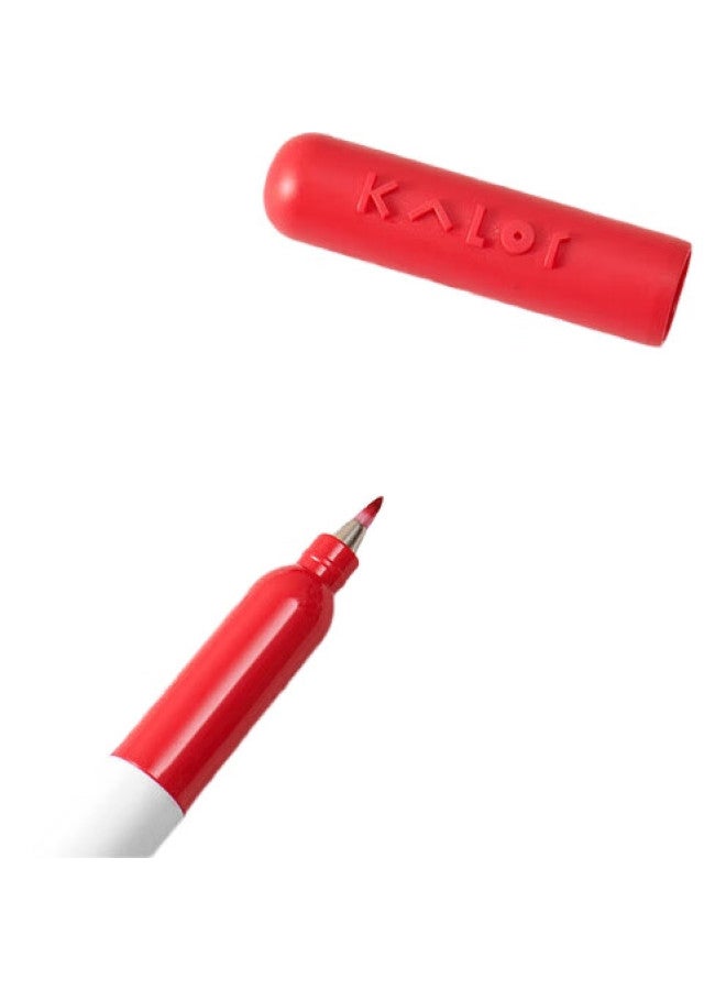 Kaco Red Pen Set, High-Quality Neutral Pens, Stylish Signature Pens, For Students And Teachers, Marking Homework, Highlighting Key Points, Water-Based Pens (5 Pens In Colorful Box) - Image 2