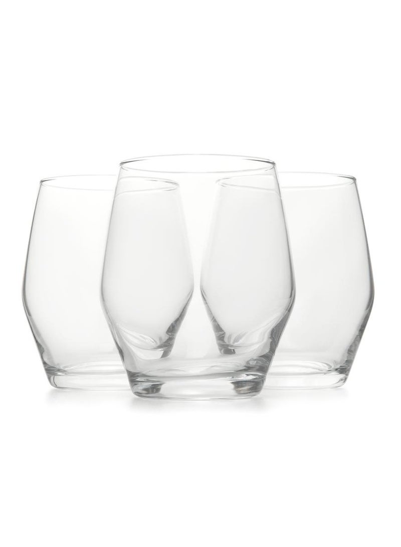 LAV 3 Pieces Ella Soft Drink Tumbler Set 370 Ml - Clear - Image 2