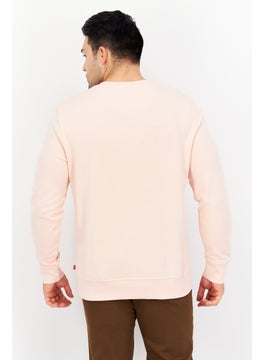 Levi's Men Crew Neck Long Sleeve Graphic Print Sweatshirt, Peach  - Image 3