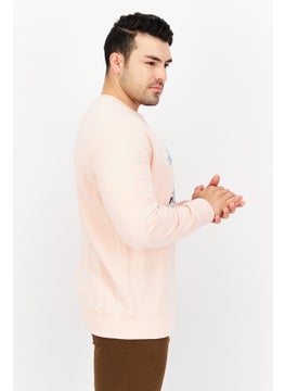 Levi's Men Crew Neck Long Sleeve Graphic Print Sweatshirt, Peach  - Image 4