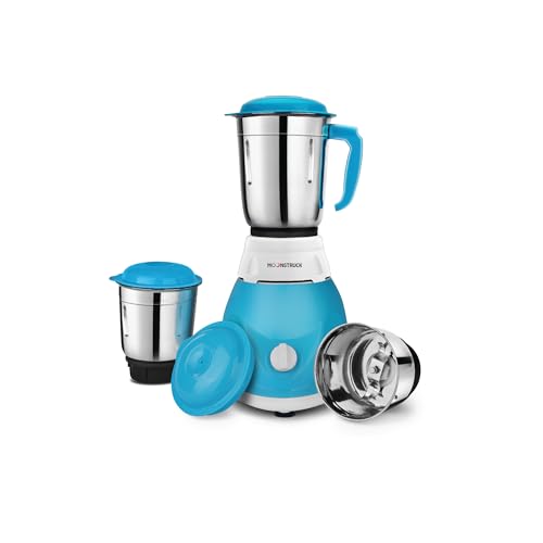 Moonstruck By Suprimo Blitz Quick Powerful 750W Motor Mixer Grinder, 3 Stainless Steel Jars, Overload Protection, Mixie For Kitchen With Heavy Duty Motor (Blue & White) (3 Jar) 2 Years Warranty - Image 1