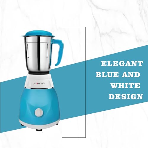 Moonstruck By Suprimo Blitz Quick Powerful 750W Motor Mixer Grinder, 3 Stainless Steel Jars, Overload Protection, Mixie For Kitchen With Heavy Duty Motor (Blue & White) (3 Jar) 2 Years Warranty - Image 5