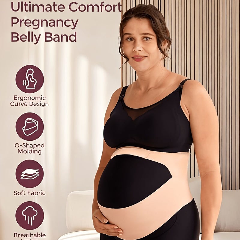 Apricot Maternity Belly Band Invisible Pregnancy And Postpartum Waist Support Belt Size L - Image 4