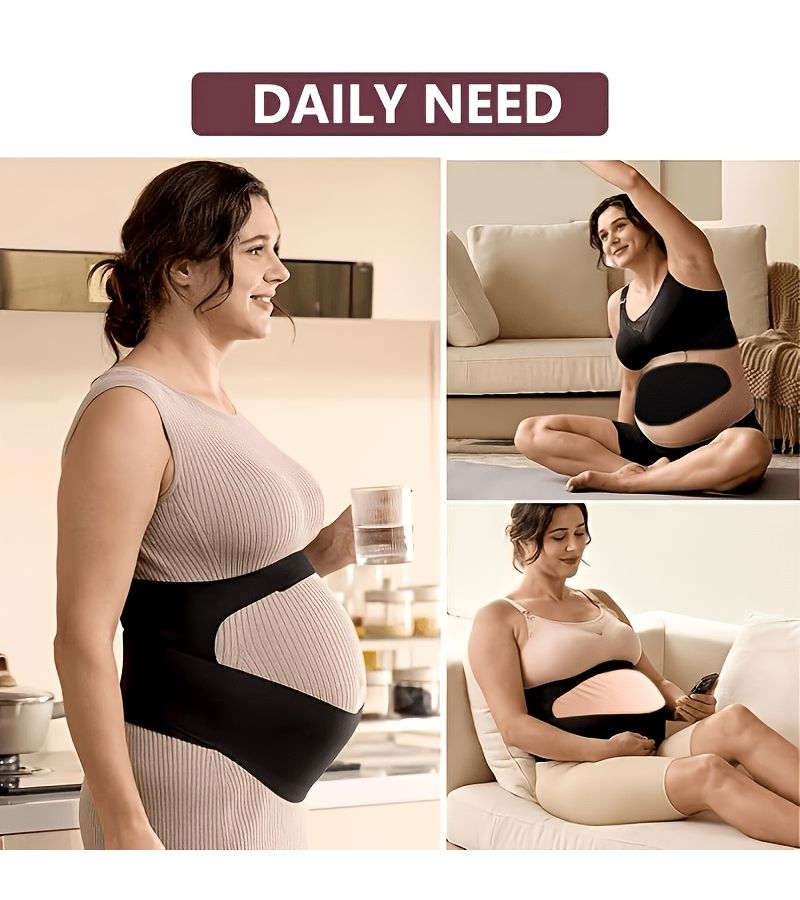 Apricot Maternity Belly Band Invisible Pregnancy And Postpartum Waist Support Belt Size L - Image 5