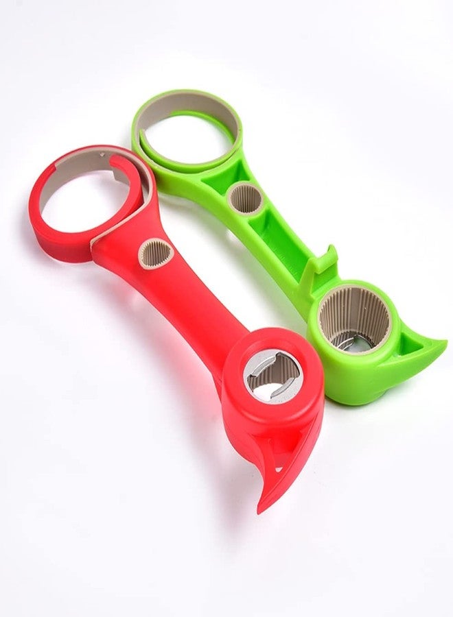 Muellery فتاحة متعددة الوظائف 6 في 1 من موليري، فتاحة برطمانات وزجاجات وعلب، مريحة وسهلة الاستخدام، أدوات منزلية متعددة للمطبخ، لون أحمر CW00542 - Image 3