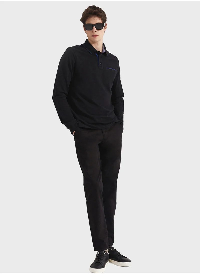 JUNE Essetial Textured Crew Neck Sweatshirt