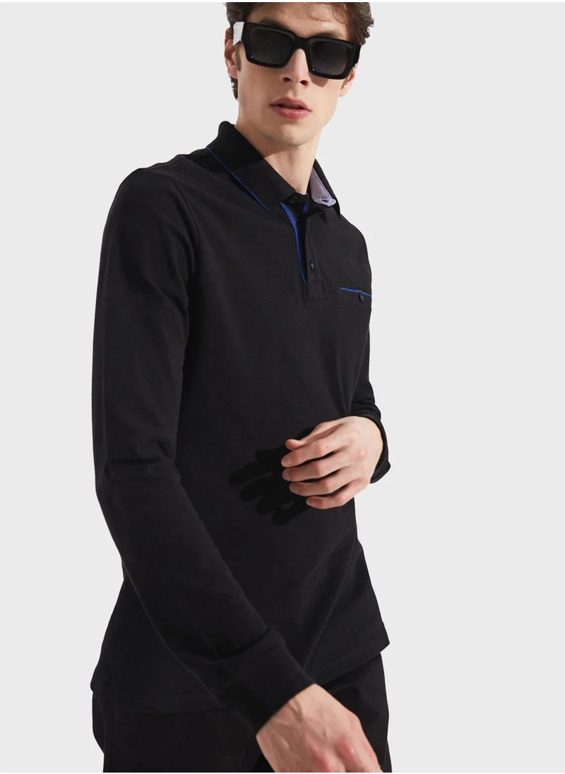 JUNE Essetial Textured Crew Neck Sweatshirt