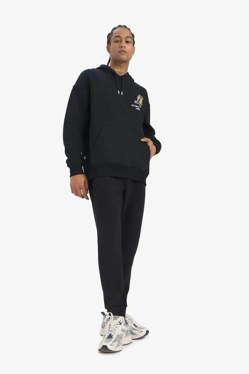ديفاكتو DeFactoFit NBA Los Angeles Lakers Oversize Fit Thick Sweatshirt