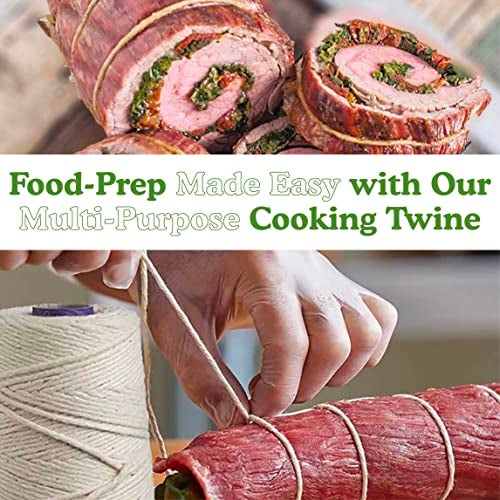 Regency Wraps Butchers Cooking Twine, Heavy Duty, 500 ft,16 Ply, 2.4mm, Food-Safe Cotton Kitchen String for Turkey Trussing, Meat Prep, Crafting, Natural, Pack of 2 - Image 3