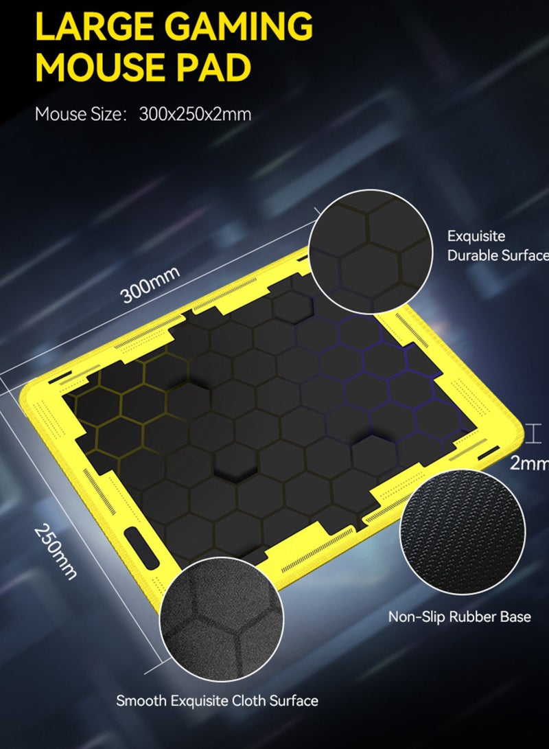 HaveDream Keyboard, Mouse, Headset, Mouse Pad Four-Piece Set, Luminous Gaming Mechanical Keyboard Set - Image 3