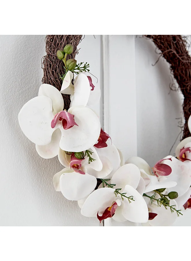 Home Box Fleur Orchid Wreath 30 x 5 x 30 cm