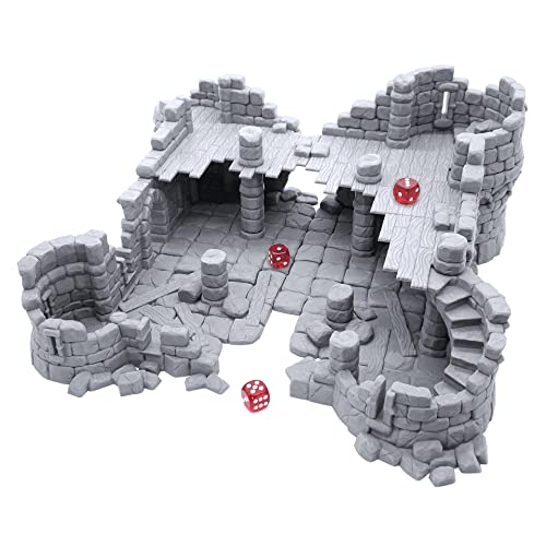 EnderToys Ruined Town Stronghold Base DND Terrain Scenery for 28mm Tabletop Miniatures - Image 5