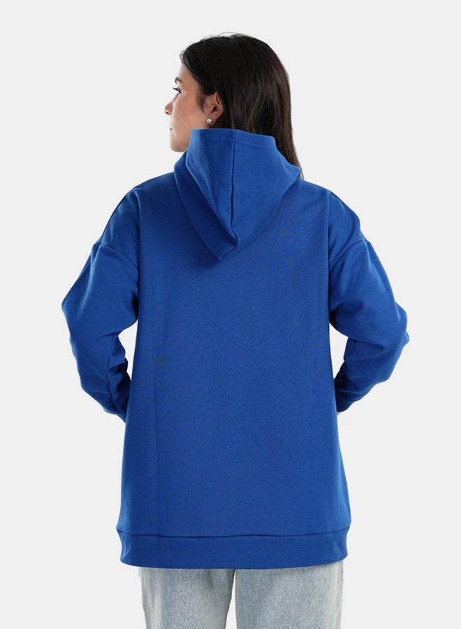 Clue Blue Printed Lounge Hoodie - Image 4