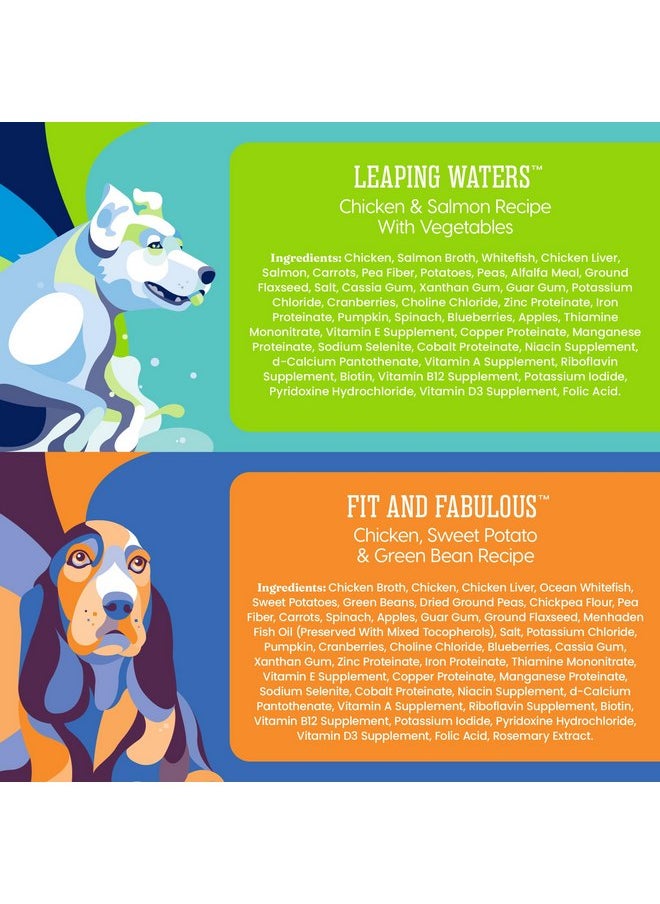 solid gold - Solid Gold Wet Dog Food Variety Pack for Picky Eaters - Fit & Fabulous Chicken + Leaping Waters Chicken & Salmon Grain Free Canned Dog Food - Made with Real Protein for Sensitive Stomachs - 6 Pack - Image 1