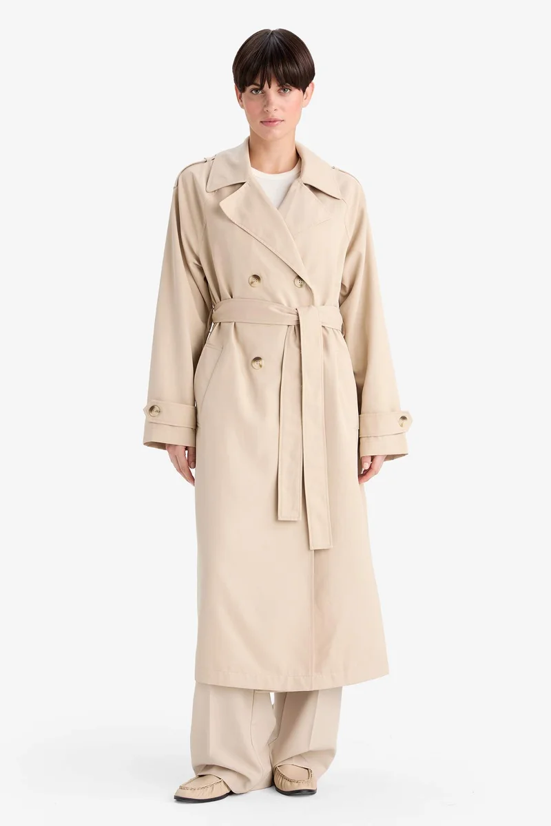 DeFacto Relax Fit Waterproof Trench Coat