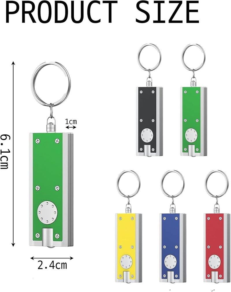 SHENYI 10 PCS Mini Keychain Flashlight Set - Ultra Bright LED Pocket Torches with Key Ring - Image 2