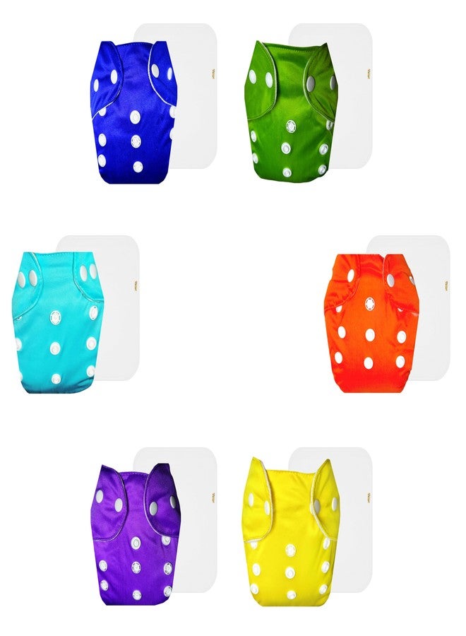 حفاضات دمبلدو لايت القماشية مع حشوة قطنية (عبوة من 6 قطع) | شعور بالجفاف والراحة | تهوية جيدة | أزرار كبس قابلة للتعديل | تغيير حفاضات بدون قلق | من 3 أشهر إلى سنتين | للجنسين - Image 1