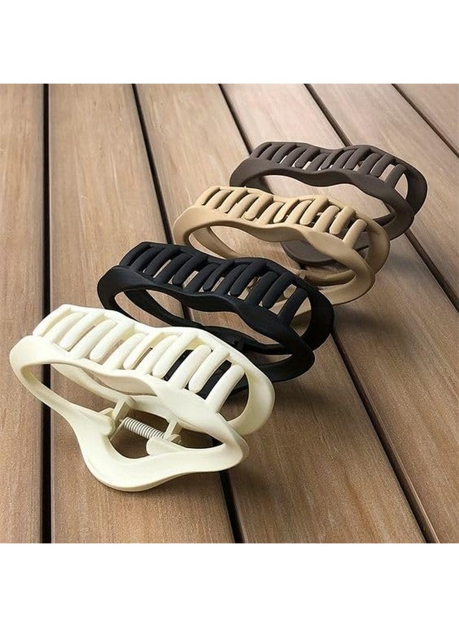 QUILBOOL Elegant Cute hair Claw Clip, Simple Versatile Hollow Cloud Design hair Clip, Women Girls Daily Party Outdoor Decors, Jaw Clip Strong Hold Curly Hair Styling Accessories - 6 pc, Multi Color - Image 5