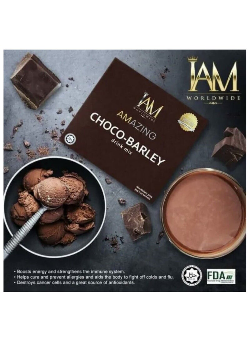 IAM Amazing Choco Barley Drink Mix with Stevia, Enriched with Fiber and Protein, Maintain Body Strength, Immunity Boost, Energy Enhancement, Antioxidant Power and Rejuvenating Effects, 200g. - Image 3