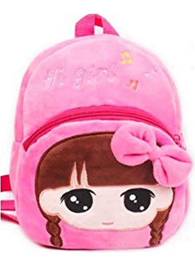 DZert حقيبة مدرسية للأطفال DZert حقائب ظهر ناعمة من الفرو كرتونية/ولد/بنت/طفل/(2-5 سنوات) (باندا زرقاء وهاي جيرل) - Image 2