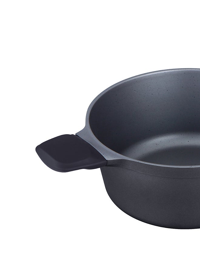 Prestige Essential Cast Aluminum Black 24 Cm Casserole With Glass Lid |  Non Stick Induction-Based Stockpot With Lid Black - Image 2